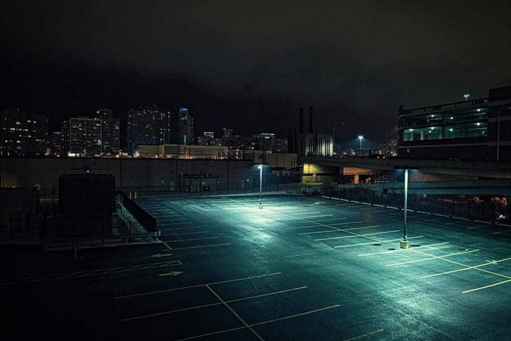An abandoned parking lot for prostitution