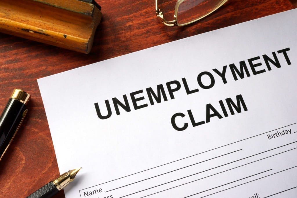 An unemployment claim showing fraud