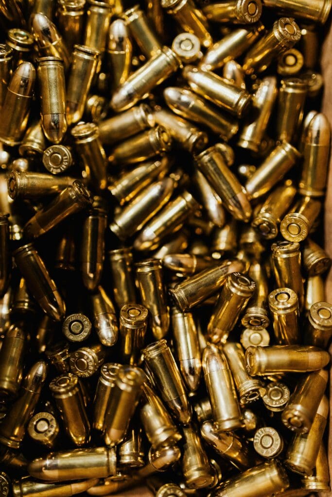 Bullets produced from a factory for the military